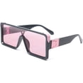 thumbnail image 1 of FEISEDY One Piece Square Sunglasses Women Men Metal Buckle Design B2540, 1 of 14