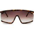 thumbnail image 1 of FEISEDY One Piece Sunglasses Oversized Shades Goggles Men Women B2515, 1 of 14