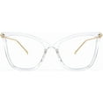 thumbnail image 1 of FEISEDY Oversized Cat Eye Glasses Frame Blue Light Blocking Eyewear for Women B2589, 1 of 15
