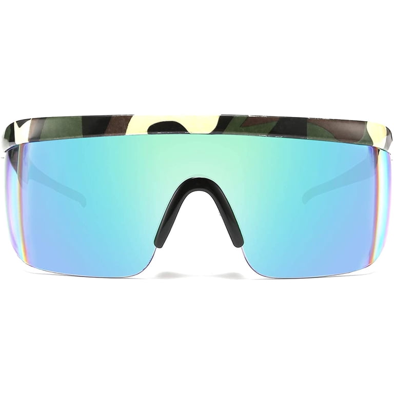 Oversized One-piece Sunglasses For Women Men Futuristic Wrap Around Shield Goggl FUTURISTIC WRAP AROUND ONE PIECE SHIELD LENS OVERSIZED  main image 4