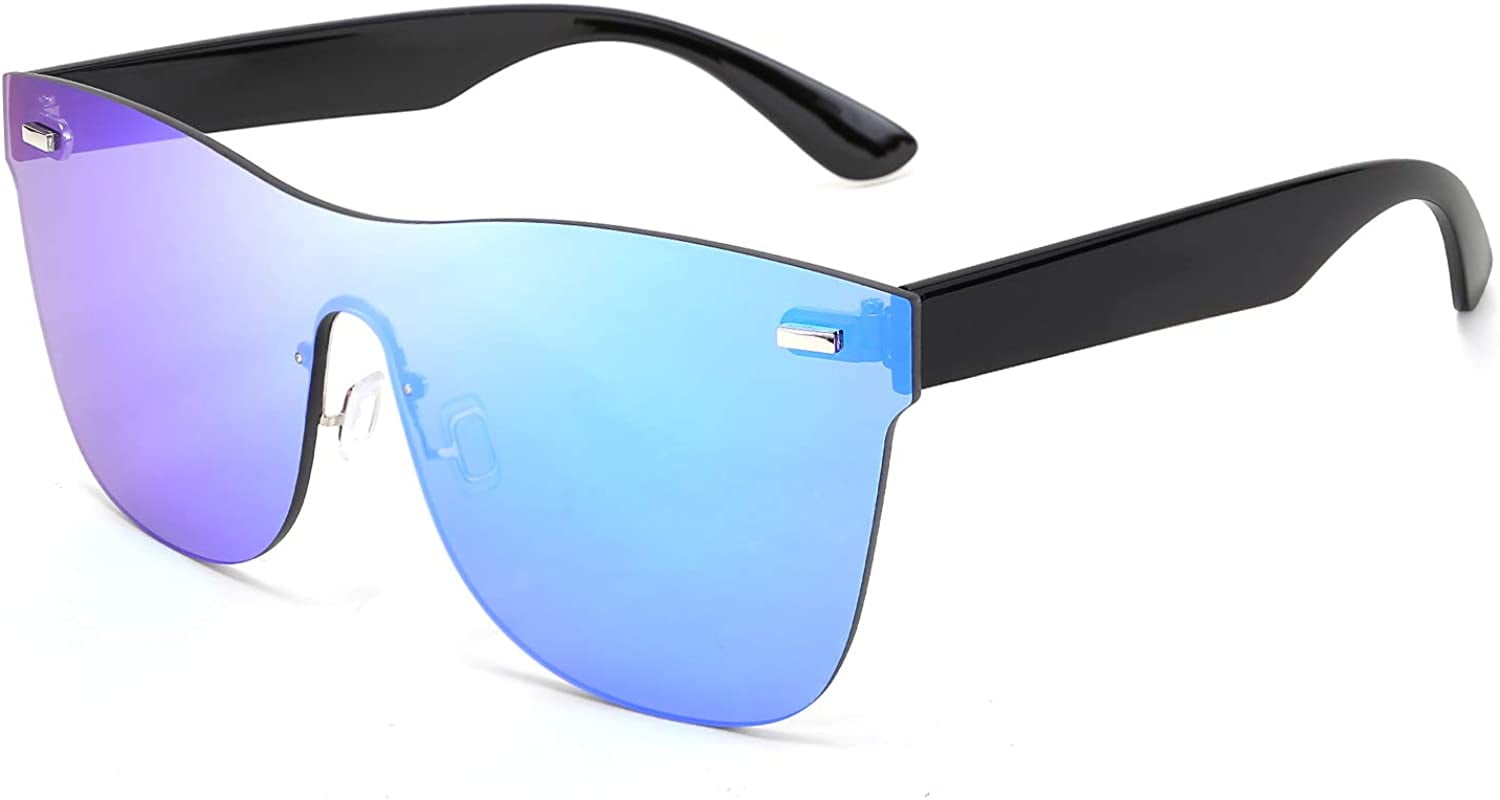 Rimless mirrored sunglasses hotsell