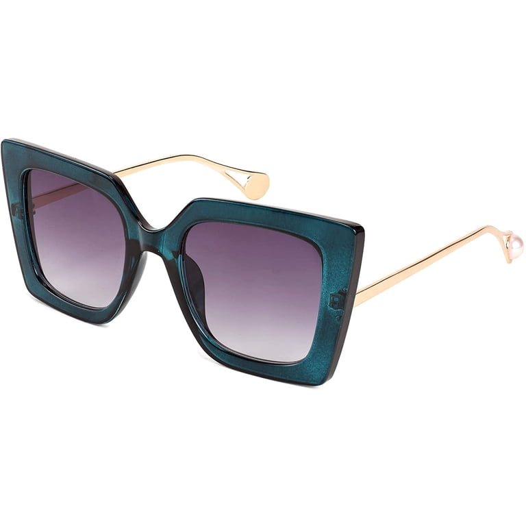 FEISEDY Oversized Square Pearl Inlay Arm Cat Eye Fashion  display picture 1