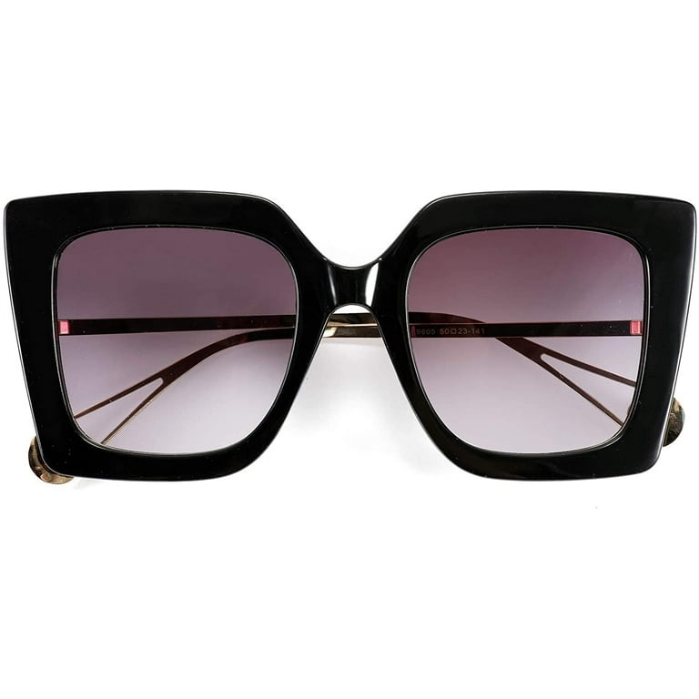 FEISEDY Oversized Square Pearl Inlay Arm Cat Eye Fashion