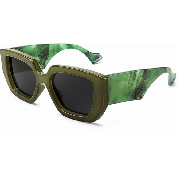 FEISEDY Oversized Square Sunglasses for Women Men Thick Frame Shades B4074