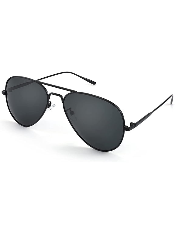 Polarized Aviator Sunglasses for Men Women Mirrored Lenses Metal Classic B2610