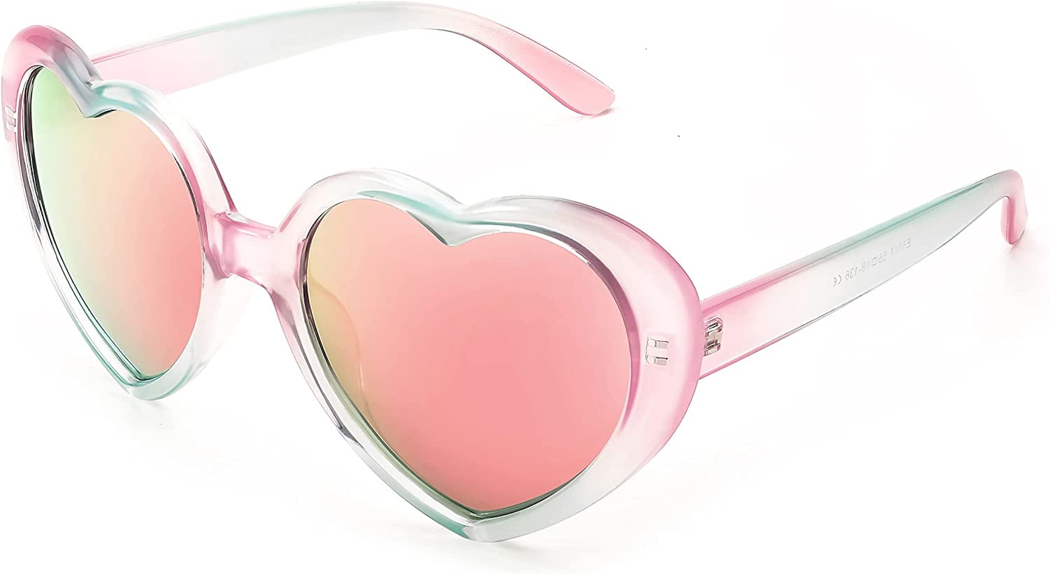 FEISEDY Polarized Heart Shaped Sunglasses Oversized Vintage  display picture 2
