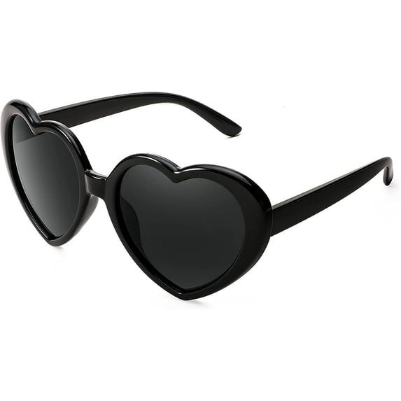FEISEDY Polarized Heart Shaped Sunglasses Oversized Vintage Fashion Love Eyeglasses for Women UV400 B2337
