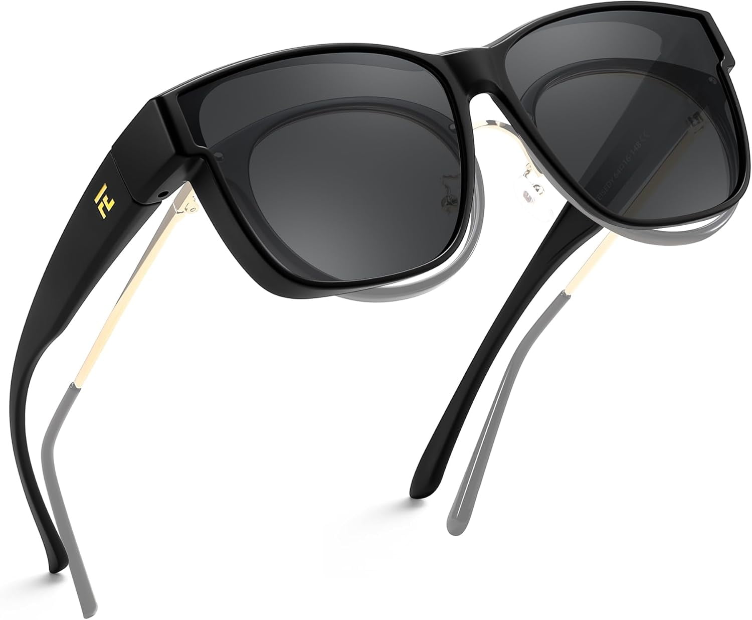 FEISEDY Polarized Sunglasses Fit Over Glasses Women, Fit over Glasses Sunglasses for Driving UV400 Protection B0250