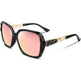 thumbnail image 1 of FEISEDY Polarized Women Square Sunglasses Sparkling Composite Shiny Frame B2289, 1 of 7