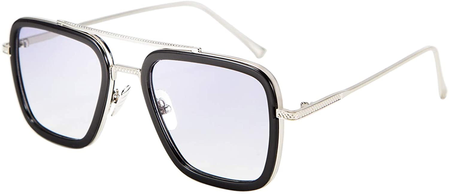 FEISEDY Retro 70s Aviator Sunglasses Tony Sunglasses Trendy Women