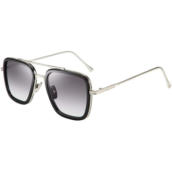 FEISEDY Retro 70s Aviator Sunglasses Tony Sunglasses Trendy Women Square Sun Glasses B2510