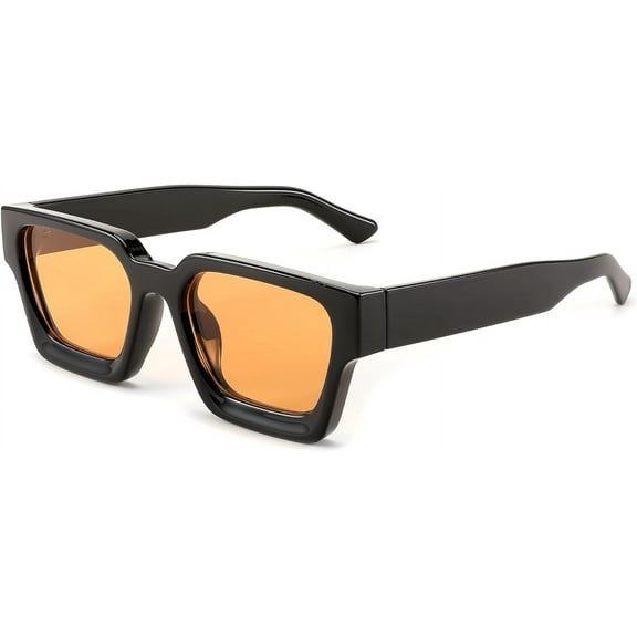 FEISEDY Retro 90s Square Sunglasses for Women Men Trendy Chunky Rectangle Sunglasses UV400 Protection B2385