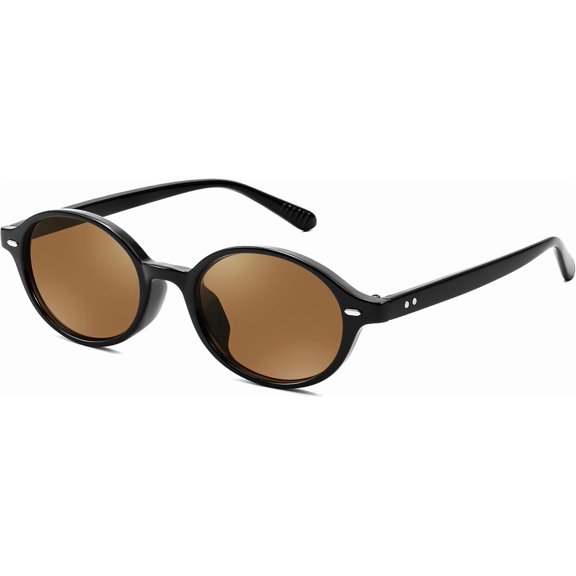 FEISEDY Retro Oval Sunglasses for Women 90s Narrow Round Lightweight Shades Y2k Trendy Sunnies B1171