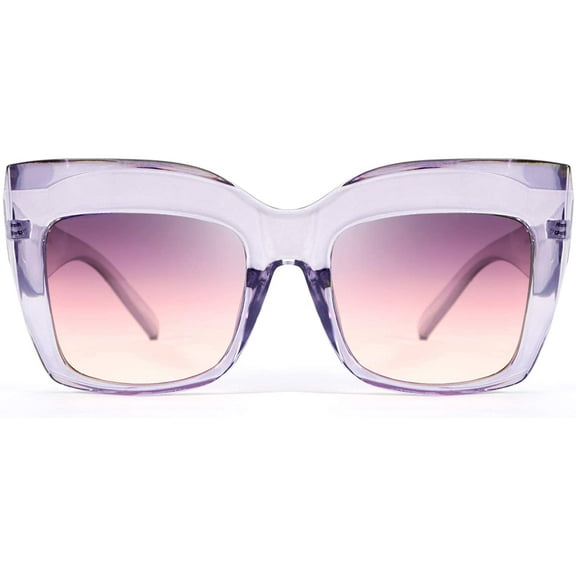 FEISEDY Retro Overesized Cat Eye Sunglasses Women Men Square Cateye UV400 Sunglasses B2629