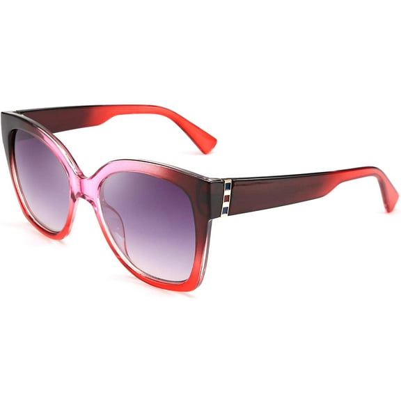 FEISEDY Retro Oversized Square Sunglasses Stylish Colorful Frame Chic Eyewear for Woman and Men B2597