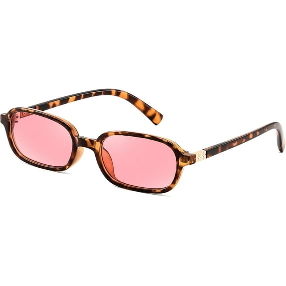 FEISEDY Retro Rectangular Sunglasses for Women Men 90s Small Vintage Fashion Square Sunnies B0282