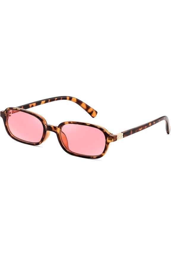 Retro Rectangular Sunglasses for Women Men 90s Small Vintage Fashion Square Sunnies B0282