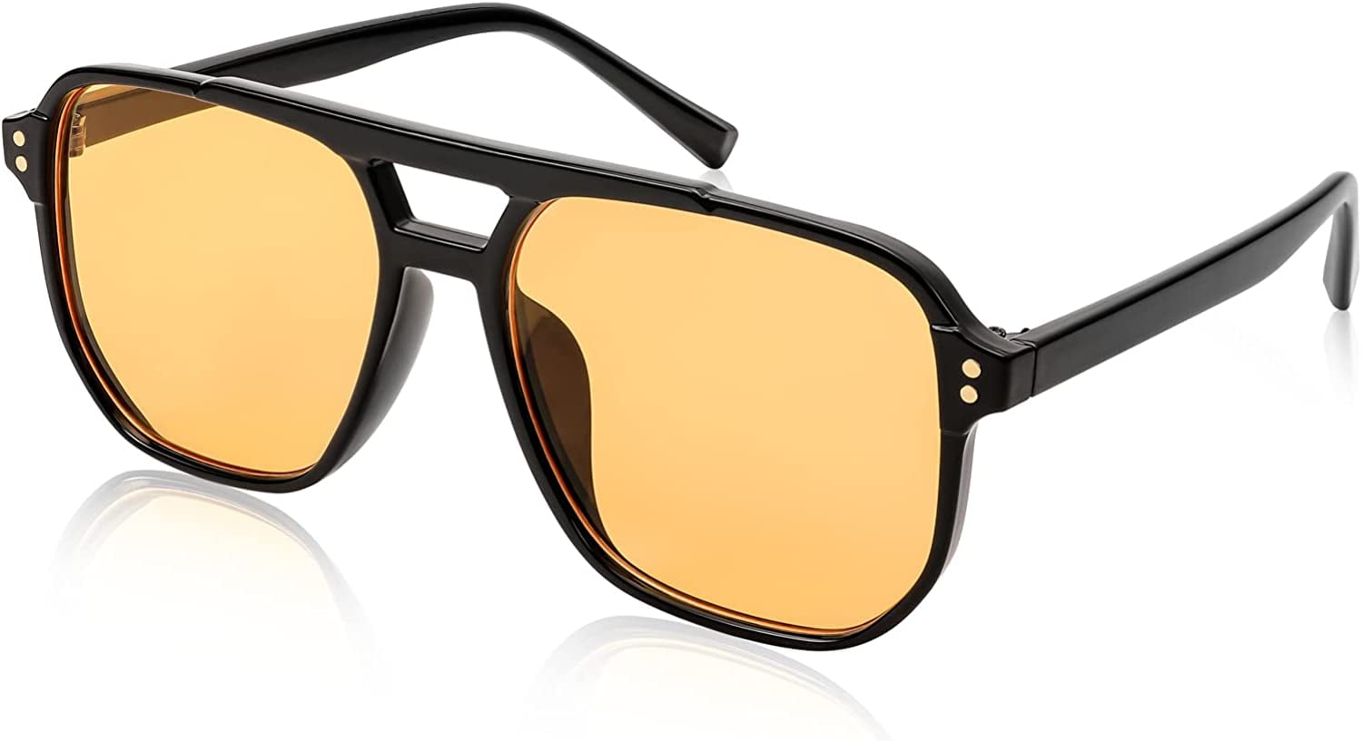 Retro Square 70s Sunglasses for Women Men Vintage Trendy Aviator Sun Glasses Amazon.com: VOLZIOTUS Retro Aviator Sunglasses for Women Men  main image 2