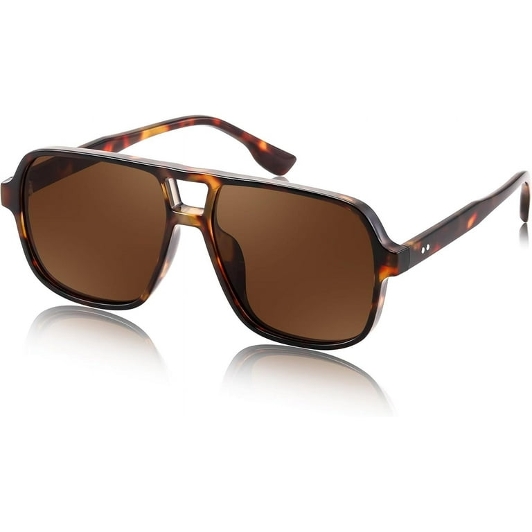 FEISEDY Retro Square Aviator Sunglasses Women Men 70s  display picture 2