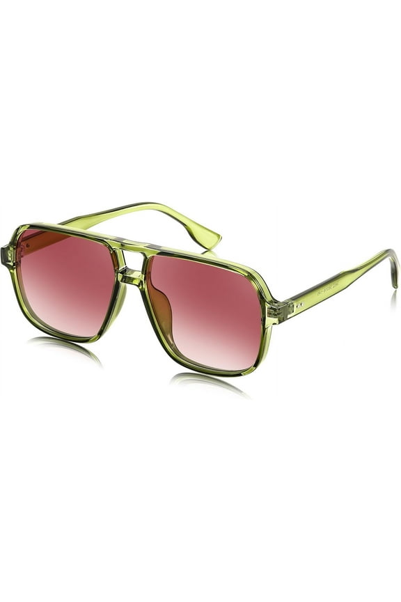 Retro Square Aviator Sunglasses Women Men 70s Vintage Trendy Plastic Frame Sun Glasses B4158