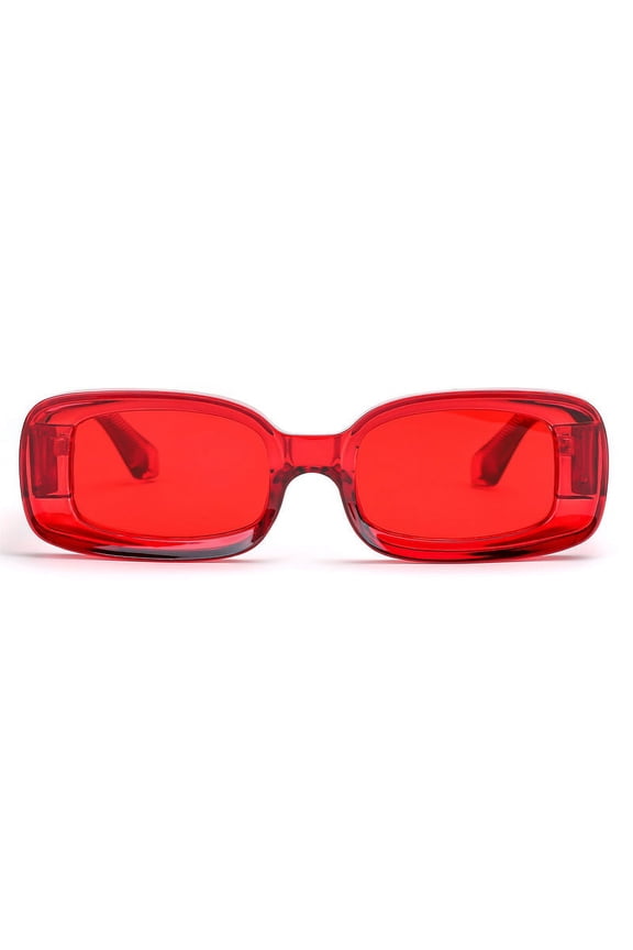 Retro Thick Rectangle Sunglasses Retro 90s Small Chunky Square Women Men B2307