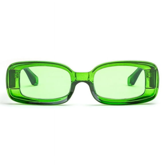 FEISEDY Retro Thick Rectangle Sunglasses Retro 90s Small Chunky Square Women Men B2307