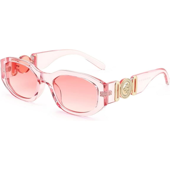 FEISEDY Retro Trendy Rectangle Sunglasses Women Men Vintage 90s Small Narrow Square Sunglasses B2322