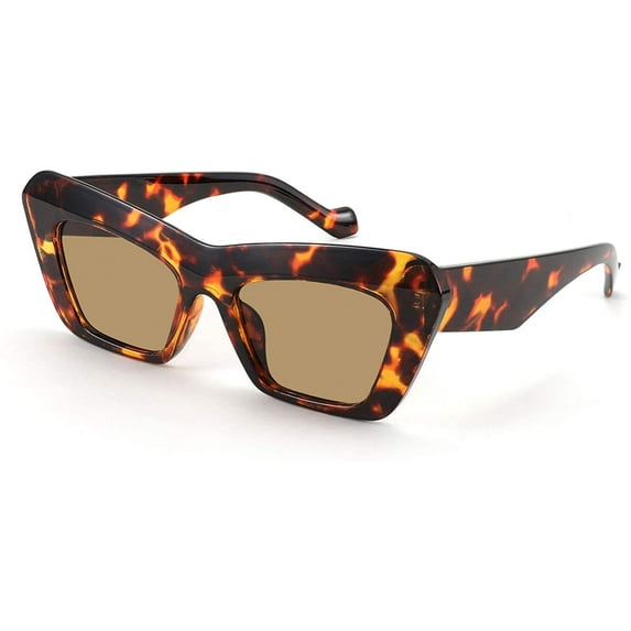 FEISEDY Retro Vintage Cateye Square Sunglasses Plastic Frame 90s sunglasses Stylish Classic 70s Eyewear