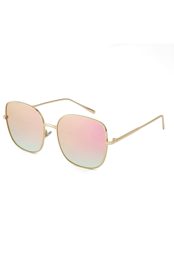 Small Square Polarized Sunglasses for Men and Women Polygon Mirrored Lens B2309