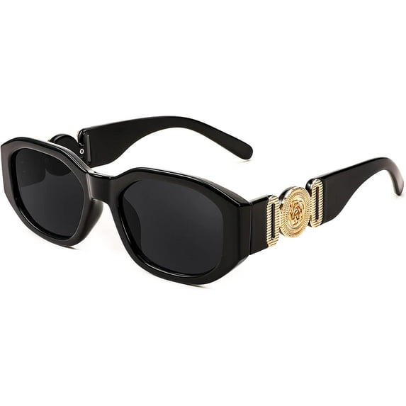 FEISEDY Small Square Sunglasses for Women Men Vintage Trendy Irregular Sunglasses B2322