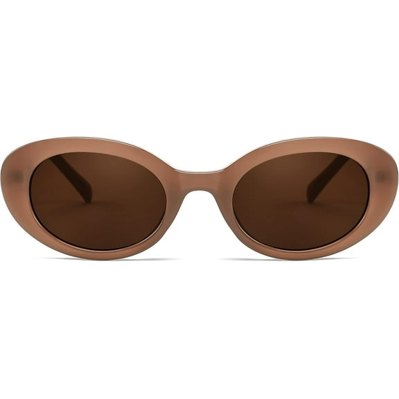 FEISEDY Sunglasses Womens, Retro Oval Cateye Sun Glasses Men, Small 90s Style B4128