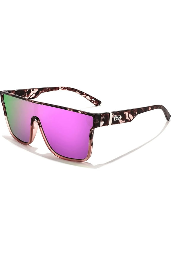Sunglasses for Women Men, Fashion Mirrored Single Lens, Driving Beach Sunnies UV400 Shades B2996