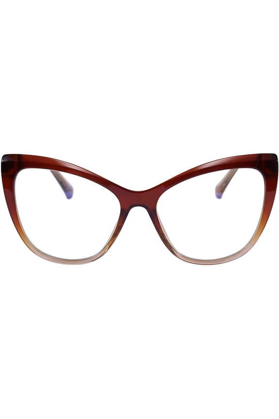 Trendy Cateye TR90 Blue Light Blocking Spring Hinges Computer Glasses Women B2676