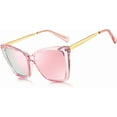 thumbnail image 1 of FEISEDY Trendy Polarized Women Sunglasses, Retro Womens Square Cat Eye Sun Glasses B4134, 1 of 14