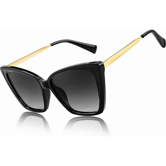 FEISEDY Trendy Polarized Women Sunglasses, Retro Womens Square Cat Eye Sun Glasses B4134