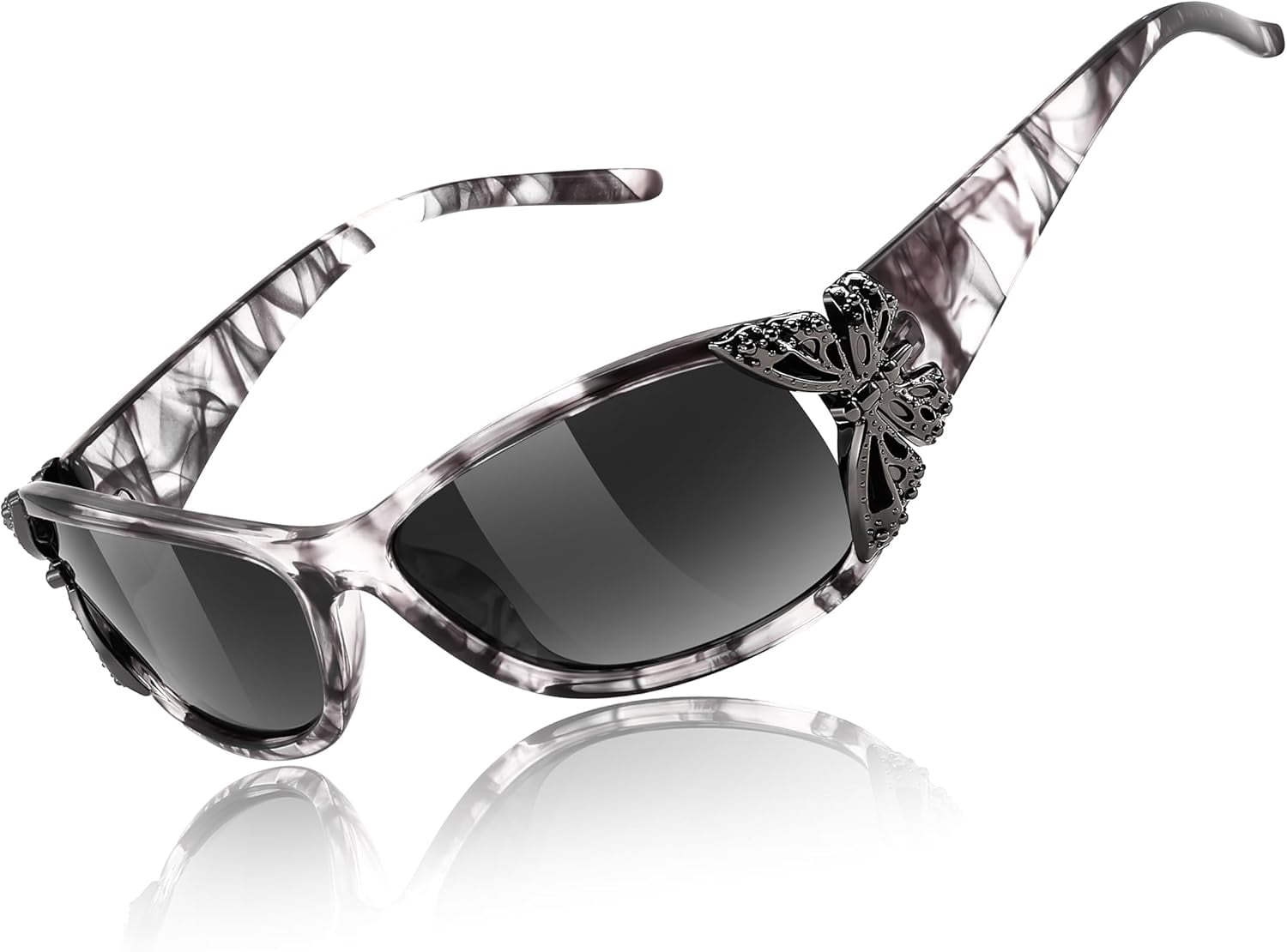 FEISEDY Trendy Polarized Y2K Sunglasses Wrap Around 