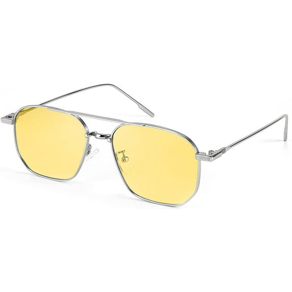 FEISEDY Vigilante Alike Classic Square Aviator Sunglasses Women Men Fashion Candy Color Lenses Vintage Metal Shades B2828