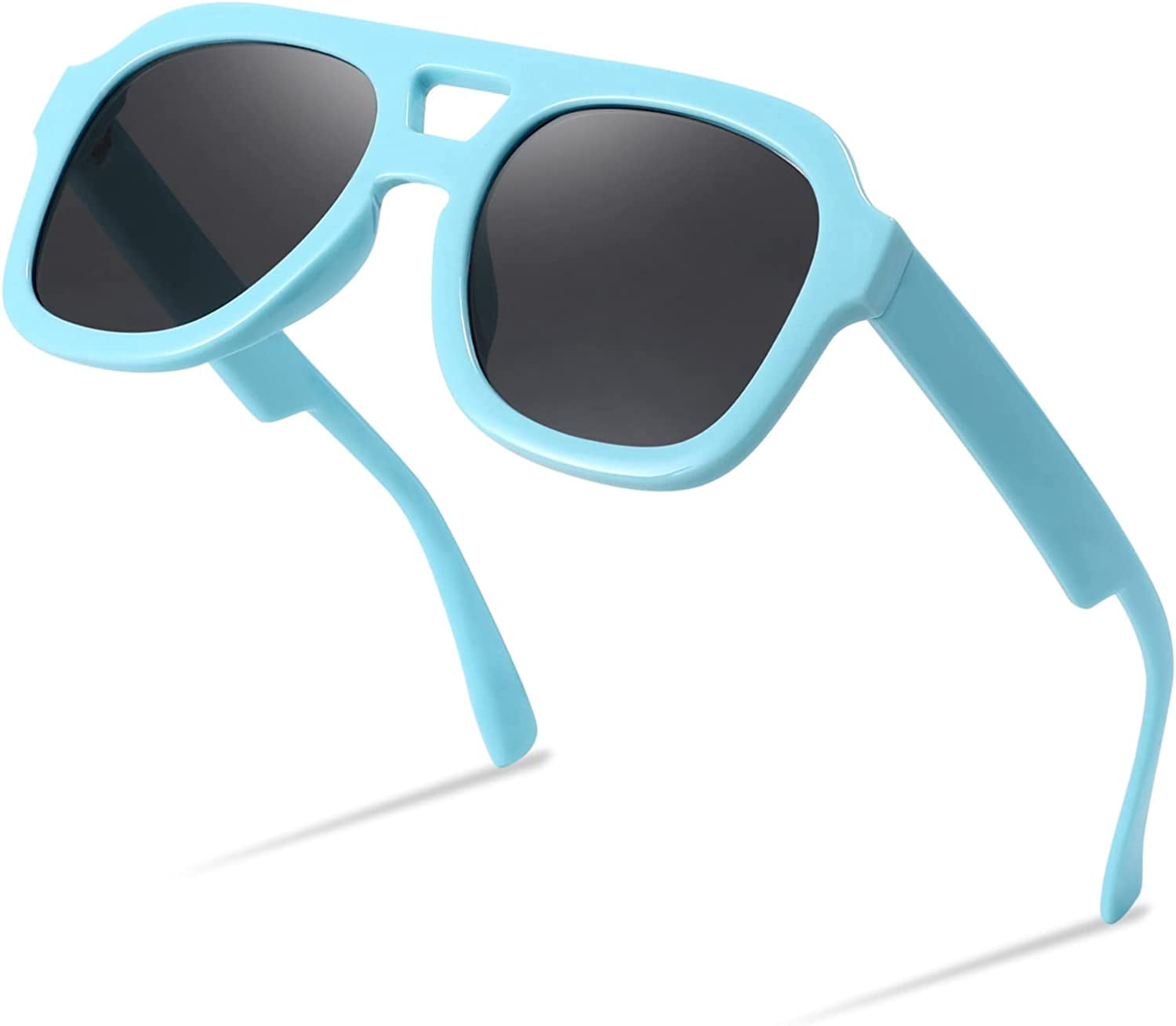 FEISEDY Vintage Aviator Sunglasses Double Bridge Women Men 