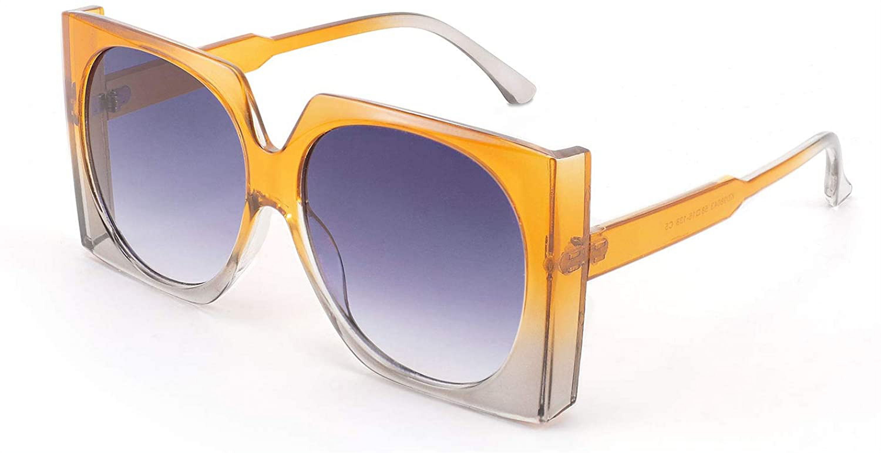 Oversized Square Sunglasses, UV400 Protection, Retro Vintage Style SOJOS Vintage Oversized Square Sunglasses for Women, Retro  main image 4
