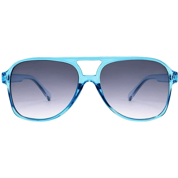 FEISEDY Vintage Retro 70s Plastic Aviator Sunglasses Women Men Classic Large Squared Frame B2751