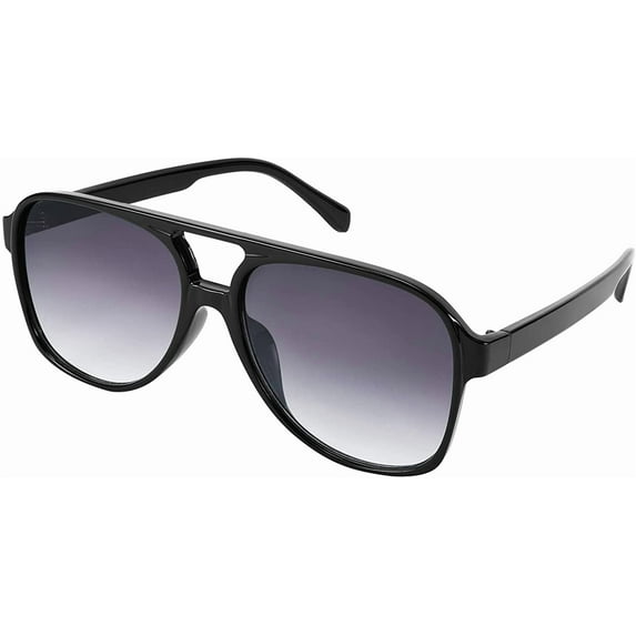 FEISEDY Vintage Retro 70s Plastic Aviator Sunglasses Women Men Classic Large Squared Frame B2751