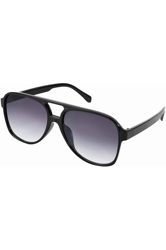 Vintage Retro 70s Plastic Aviator Sunglasses Women Men Classic Large Squared Frame B2751