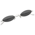 thumbnail image 1 of FEISEDY Vintage Small Sunglasses Oval Slender Metal Frame Candy Colors B2277, 1 of 15
