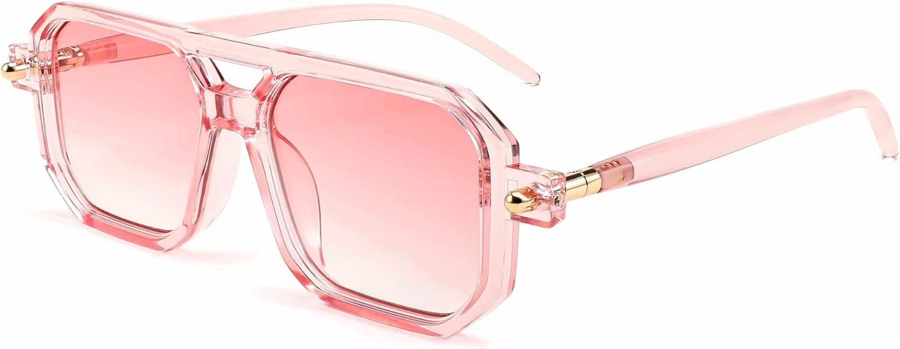 Vintage Square Sunglasses Gradient Lens Retro Classic Chic Shades UV400 Amazon.com: FEISEDY Vintage Square 70s Flat Aviator  main image 2