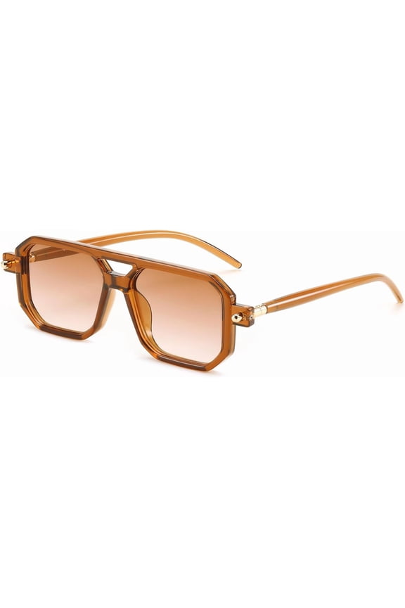 Vintage Square 70s Flat Aviator Sunglasses Women Men Classic Retro Stylish Frame UV400 Sunglasses B2622