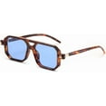 thumbnail image 1 of FEISEDY Vintage Square 70s Flat Aviator Sunglasses Women Men Classic Retro Stylish Frame UV400 Sunglasses B2622, 1 of 15