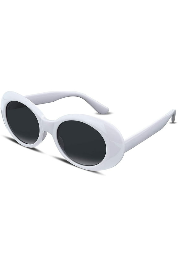 White Clout Goggles Sunglasses Women Men Retro Oval Sunglasses B2253