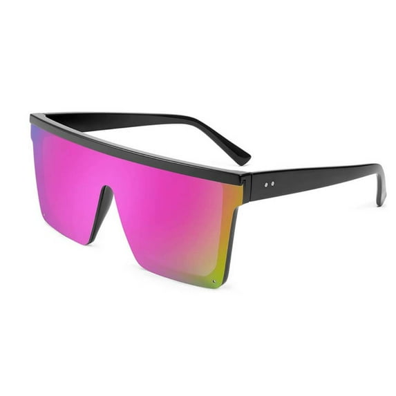 FEISEDY Women Men Flat Top Shield Sunglasses Oversized Square Rimless Shades UV400 B2470