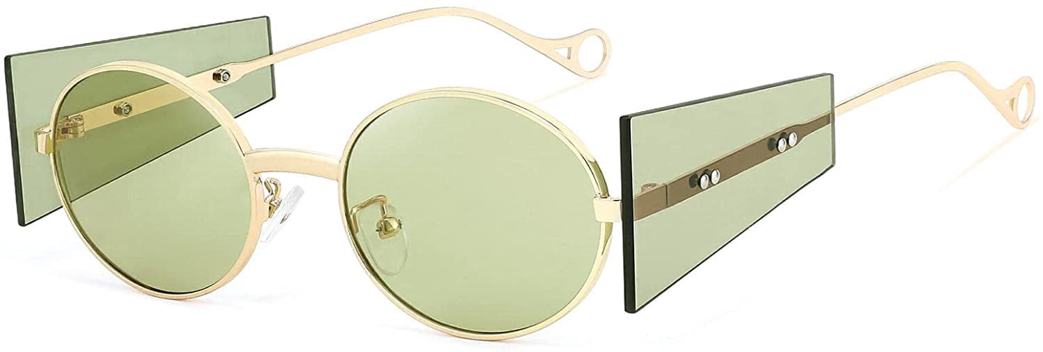 Round Polygon Frame Sunglasses  SOJOS Round Polygon Polarized Sunglasses for Women Men Retro  main image 2