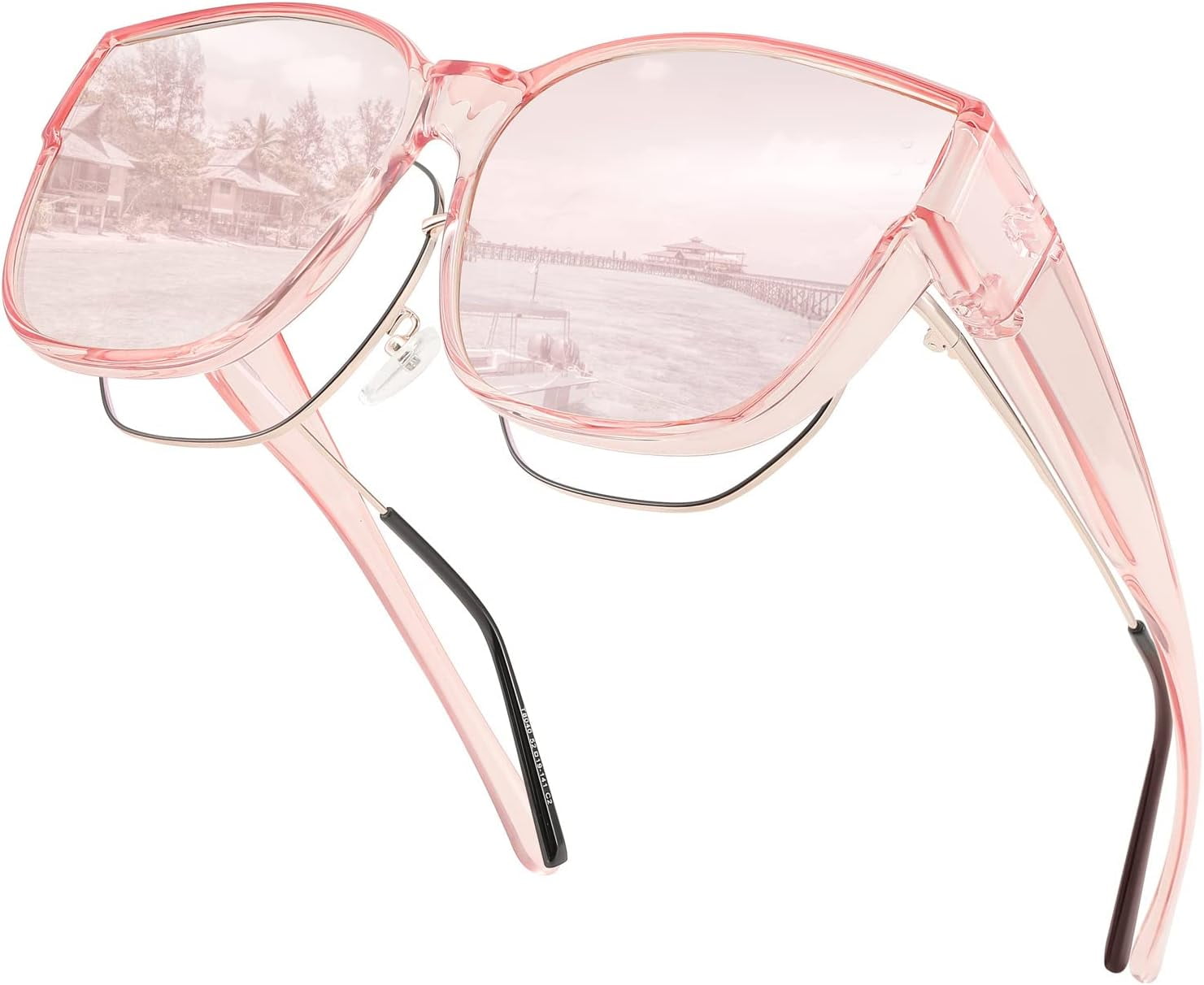 FEISEDY Women Men Polarized Fit Over Sunglasses Oversized  display picture 3